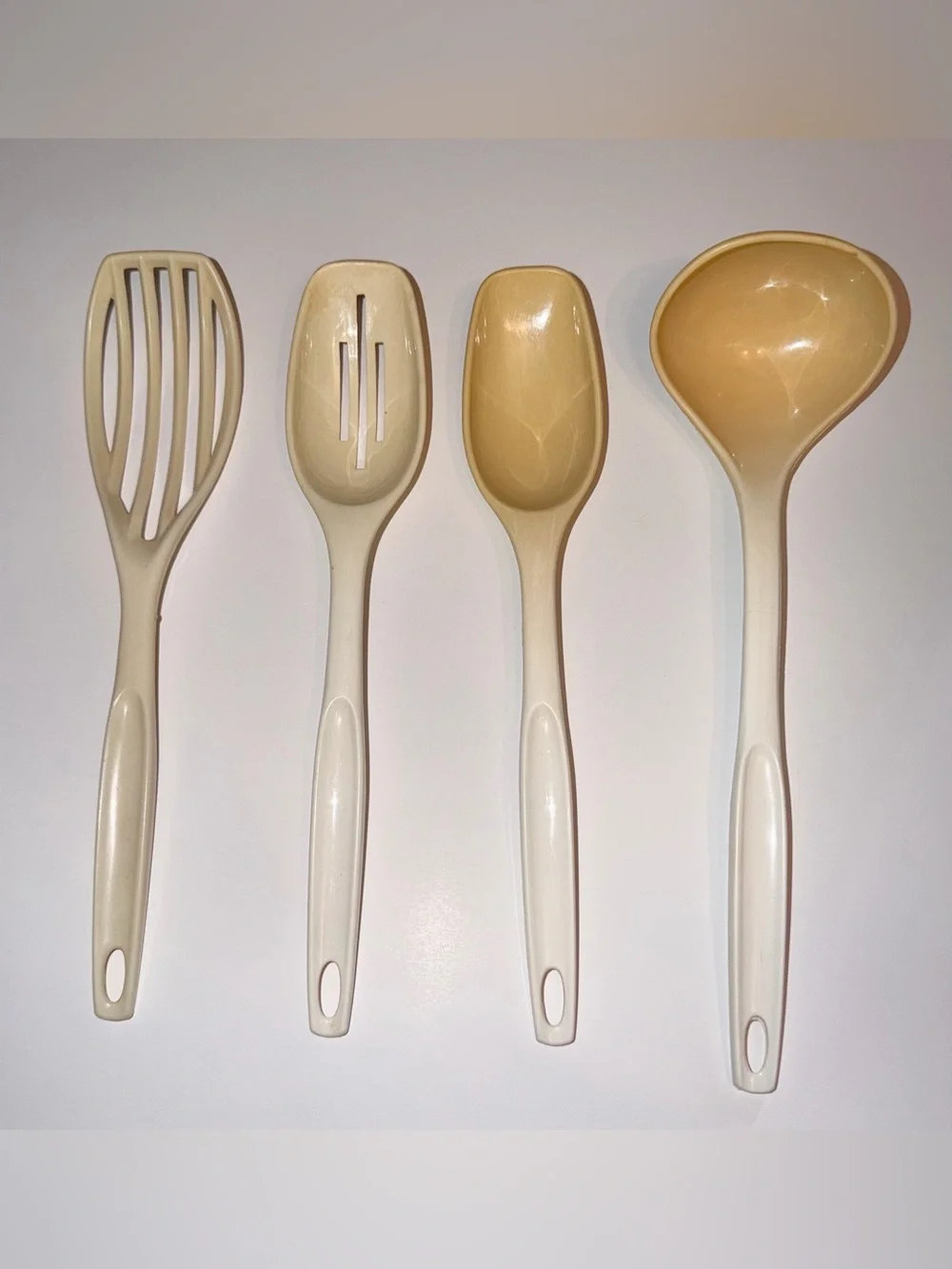 Vtg Foley 4 Piece Plastic Kitchen Utensils Spoon Ladle Slotted‎ Spoon & Skimmer